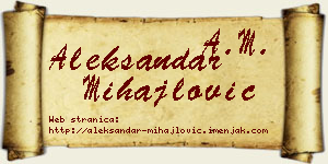 Aleksandar Mihajlović vizit kartica